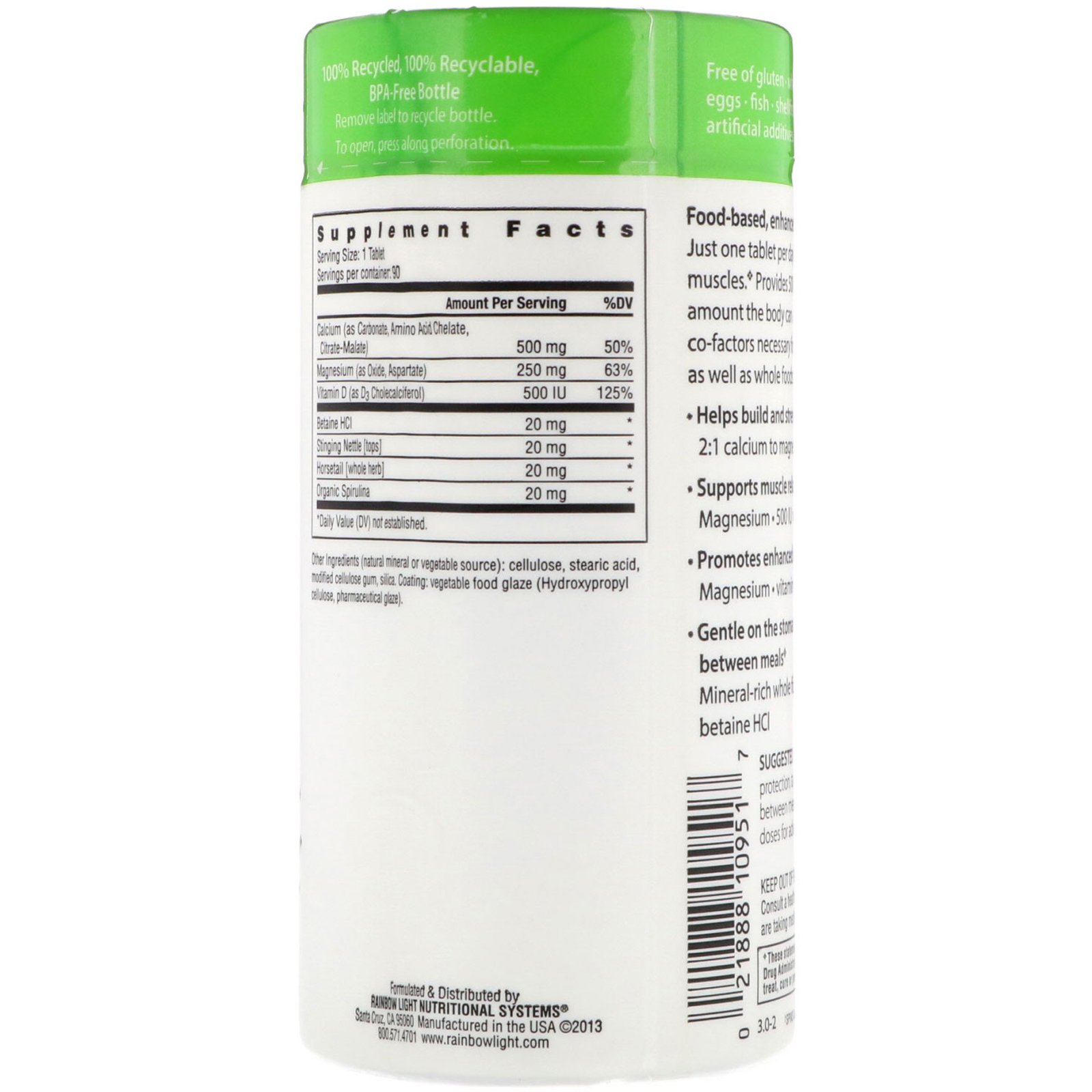 Comprar Rainbow Light, Cálcio à Base de Alimentos com Magnésio e Vitamina D3, 90 Comprimidos - Imagem 2