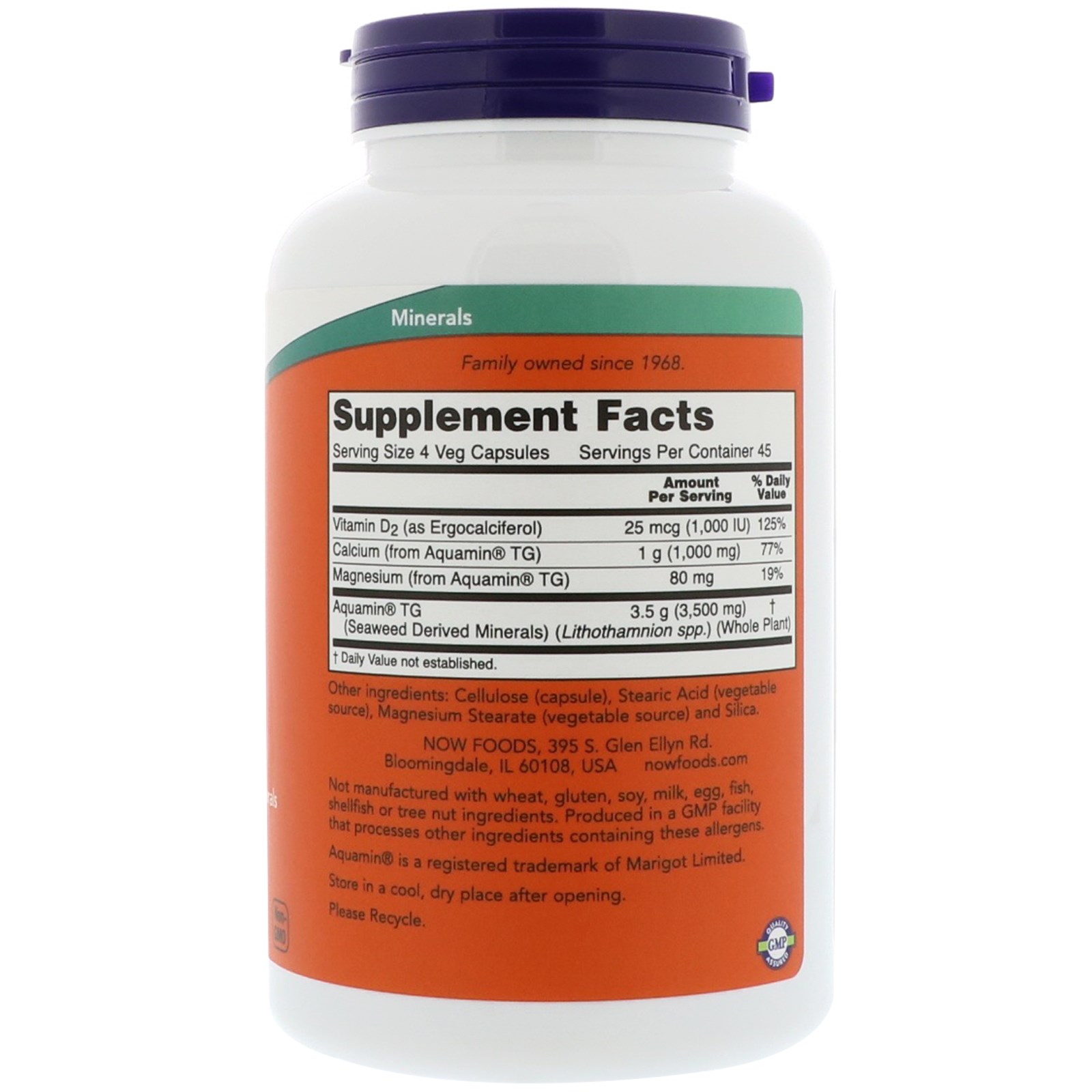 Comprar Now Foods, Alga Mineral Vermelha, 180 Cápsulas Vegetais - Imagem 2