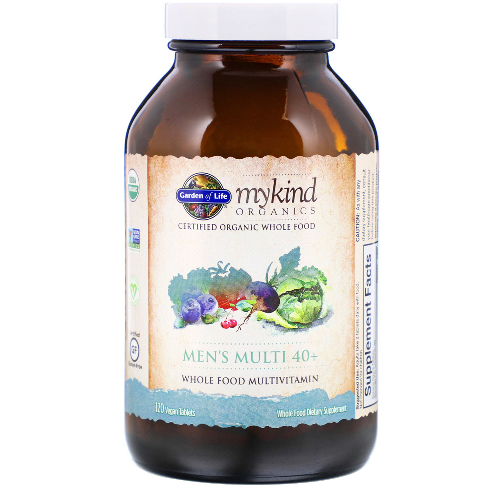 Comprar Garden of Life, MyKind Organics, Men's Multi 40+, 120 Comprimidos Vegetais - Imagem 3