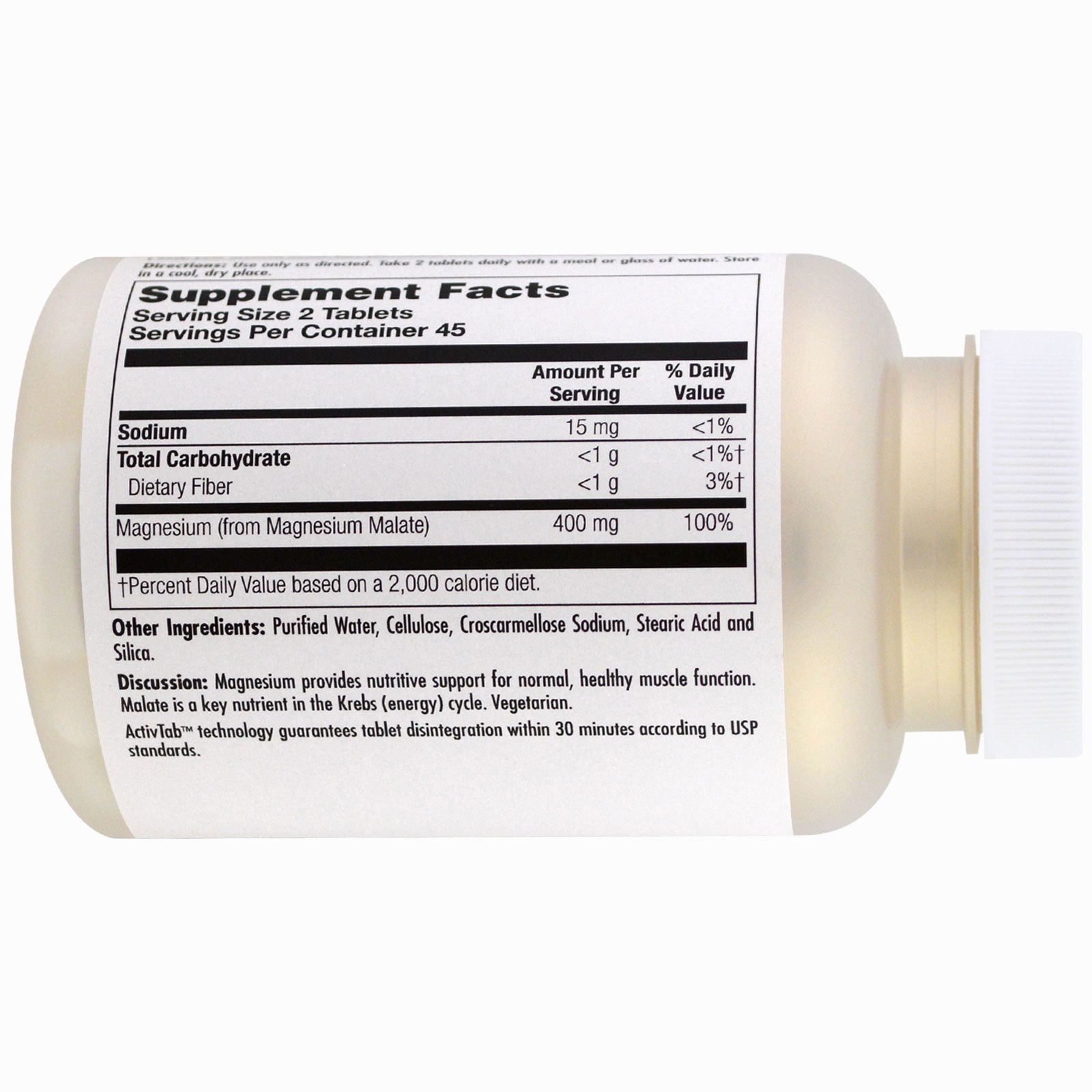 Comprar KAL, Magnesium Malate, 90 Tablets - Imagem 3