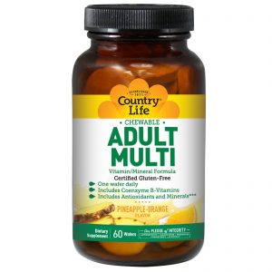 Comprar Country Life, Adult Multi, Chewable, Pineapple-Orange, 60 Wafers