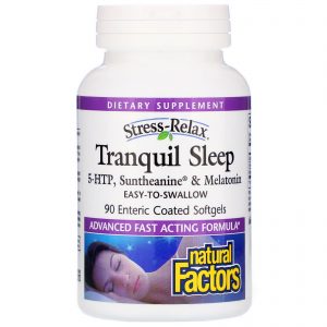 Comprar Natural Factors, Stress-Relax, Sono Tranquilo, 90 Cápsulas Gelatinosas de Revestimento Entérico