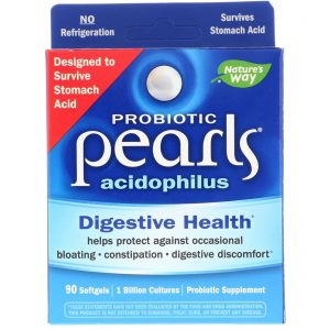 Comprar Nature's Way, Pérolas Probióticas Acidophilus, 90 Cápsulas Softgel