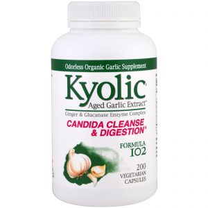 Comprar Kyolic, Formula 102, Aged Garlic Extract, Candida Cleanse & Digestion, 200 Vegetarian Capsules