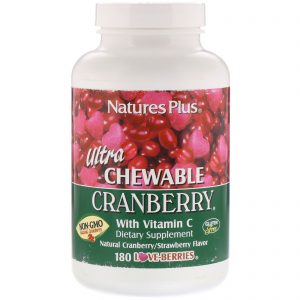 Comprar Nature's Plus, Oxicoco Ultra Mastigável com Vitamina C, Sabor Natural de Oxicoco/Morango, 180 Love-Berries