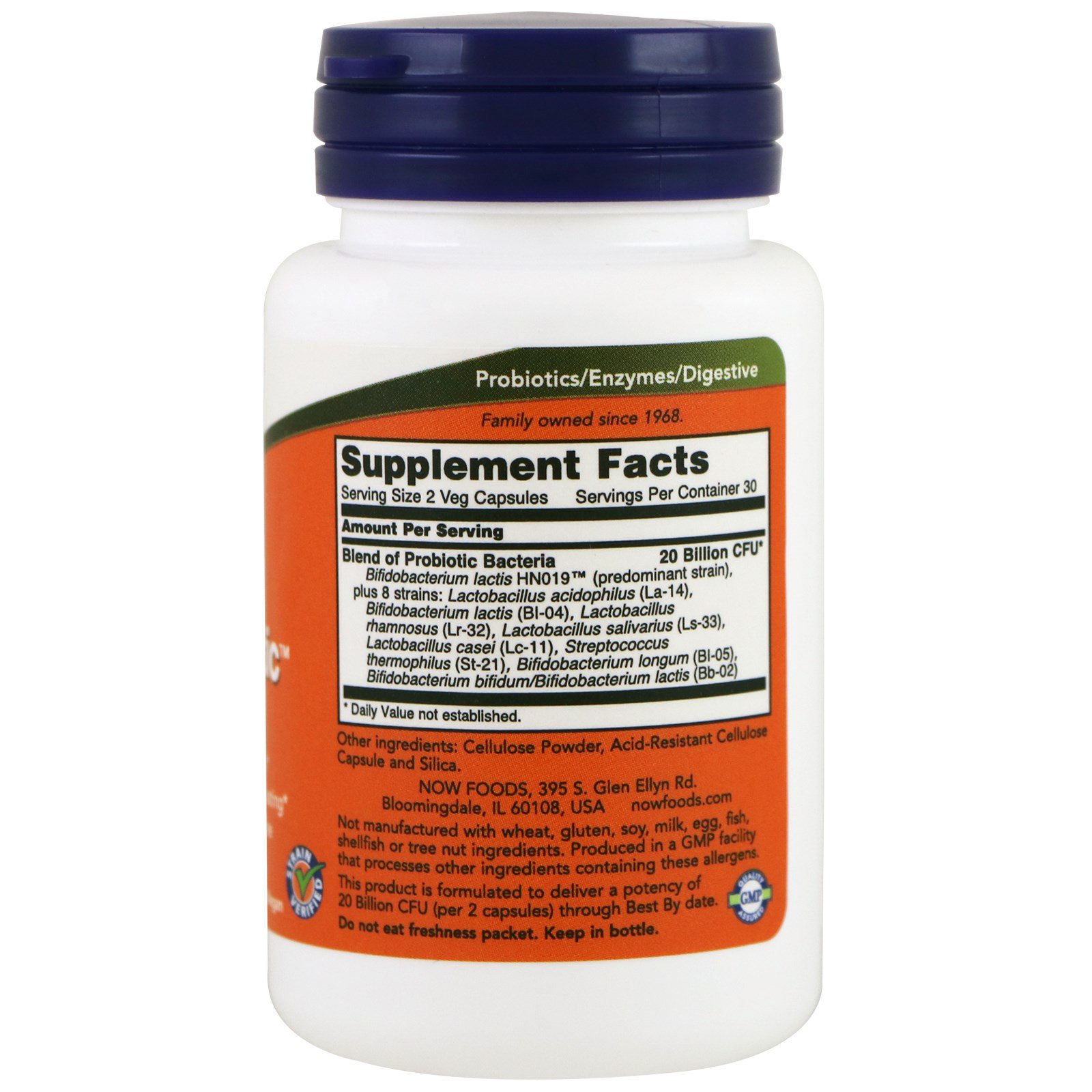 Comprar Now Foods, Clinical GI Probiotic, 60 Cápsulas Vegetais - Imagem 2