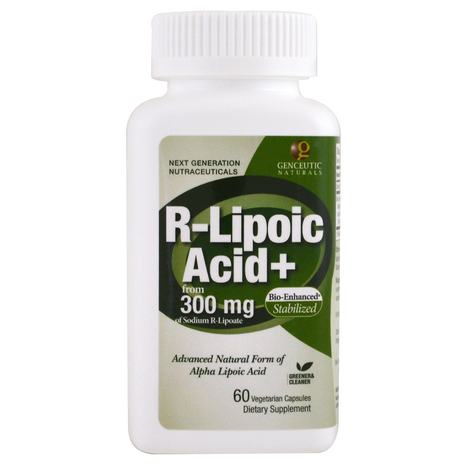 Comprar Genceutic Naturals, Ácido R-lipoico +, 300 mg, 60 Cápsulas Vegetais - Imagem 3