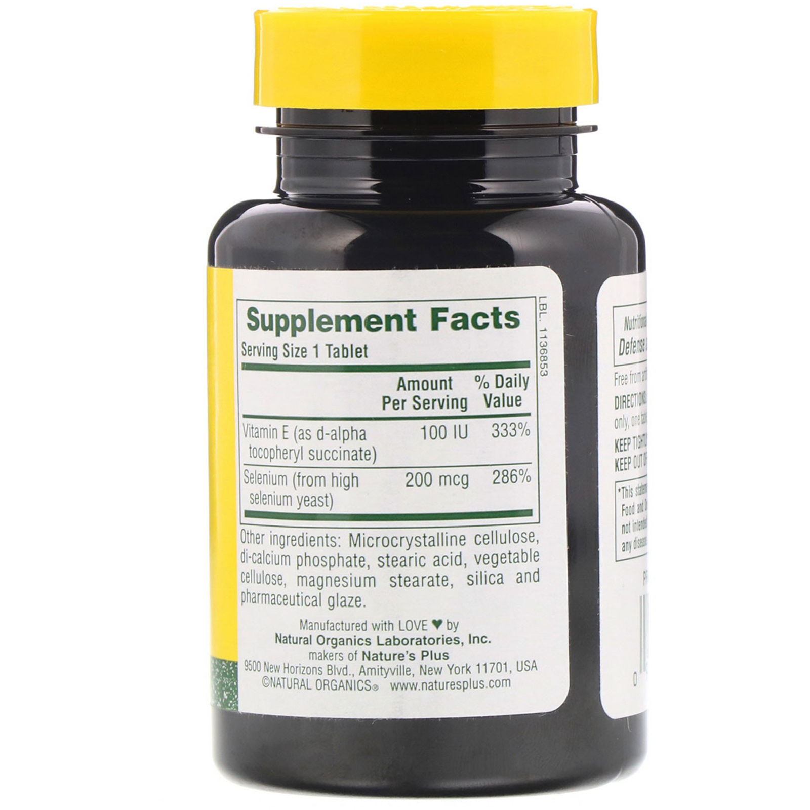Comprar Nature's Plus, Super Selênio, 200 mcg, 90 Comprimidos - Imagem 2