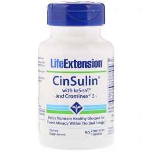 Comprar Life Extension, CinSulin com InSea2 e Crominex 3+, 90 Cápsulas Vegetais