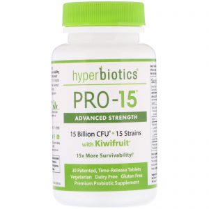 Comprar Hyperbiotics, PRO-15, Força Avançada, 15 Bilhões de UFC, 30 Comprimidos de Liberação Prolongada