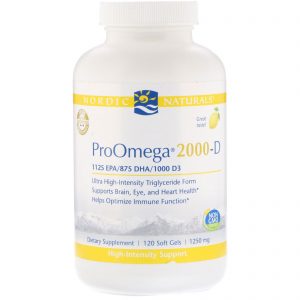 Comprar Nordic Naturals, ProOmega 2000-D, Sabor de Limão, 1.250 mg, 120 Cápsulas Softgel