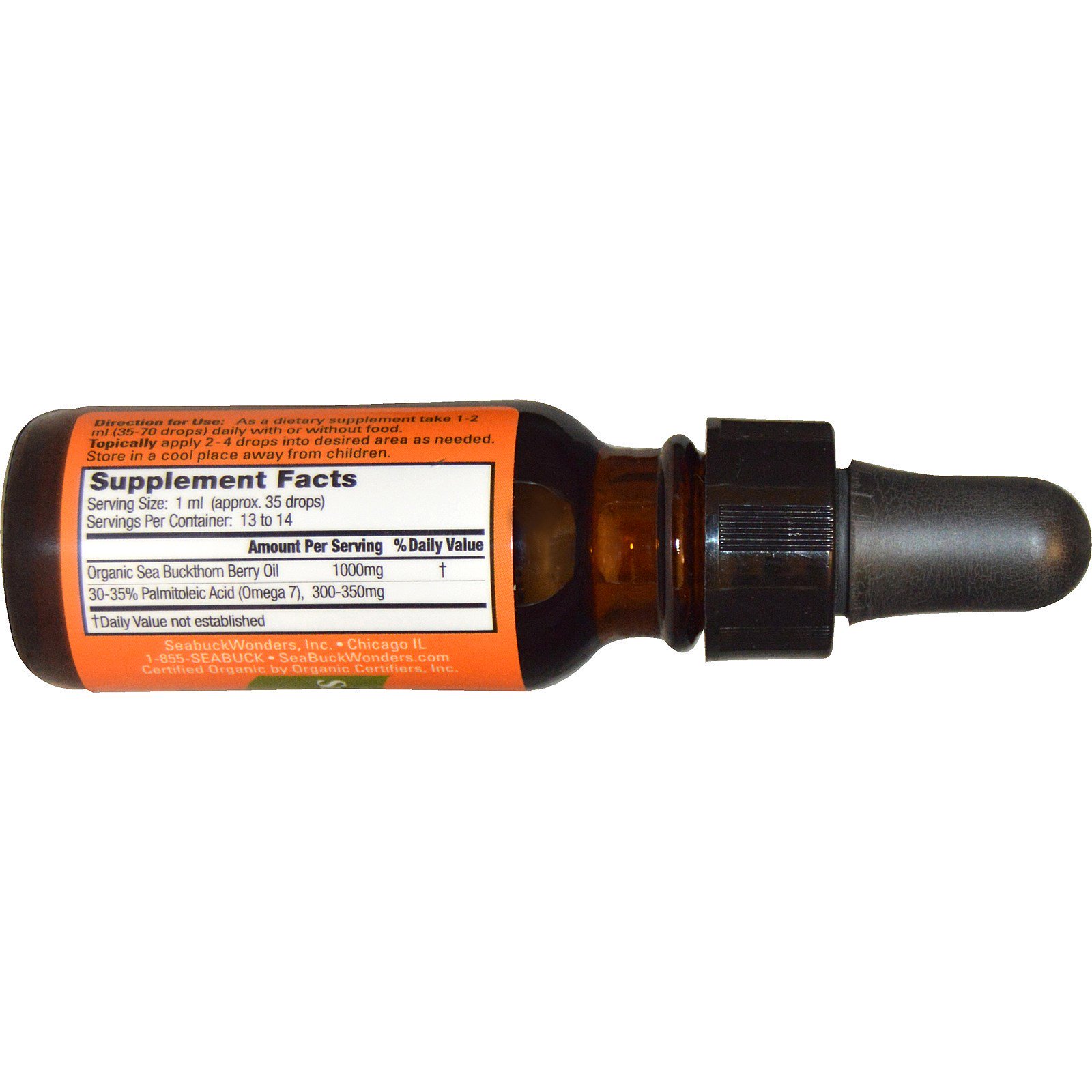 Comprar SeaBuckWonders, Óleo Orgânico da Baga do Espinheiro do Mar dos Himalaias, 0.45 fl oz (13.3 ml) - Imagem 2