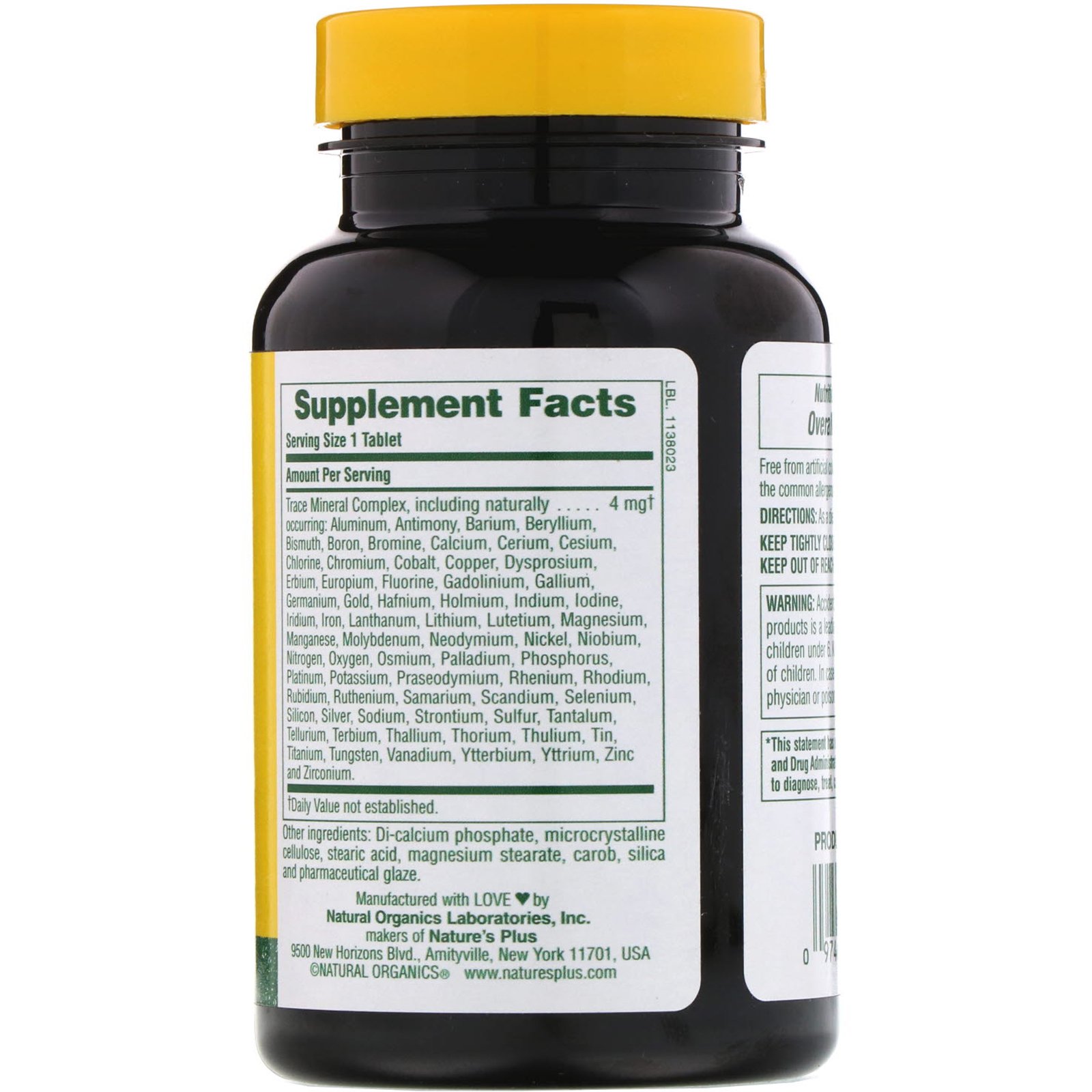 Comprar Nature's Plus, Minerais traço, 180 comprimidos - Imagem 2