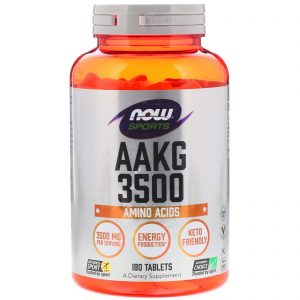 Comprar Now Foods, Sports, AAKG 3500, 180 tabletes