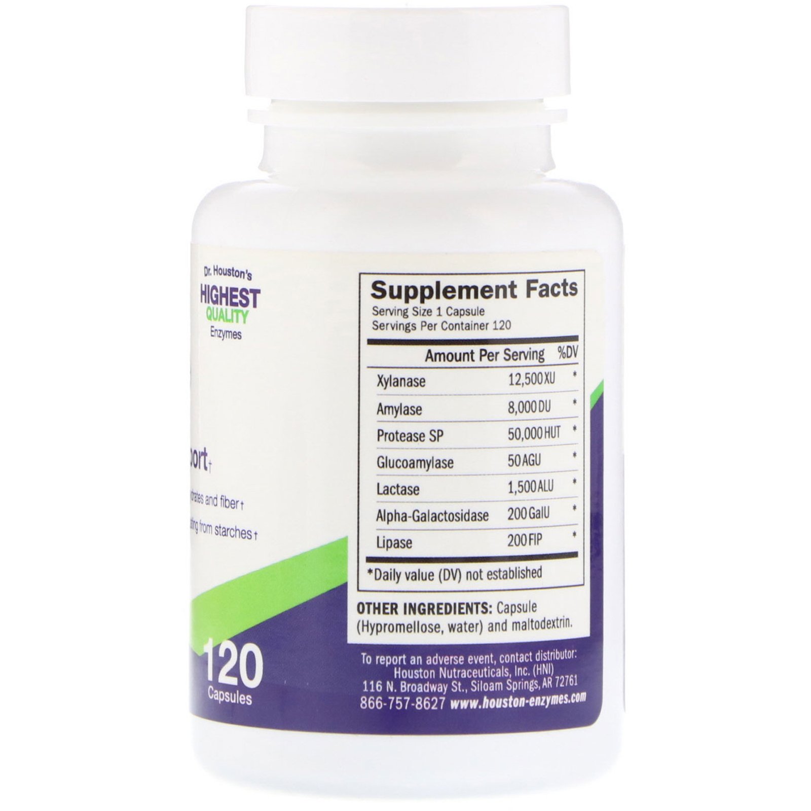 Comprar Houston Enzymes, ZyCarb, 120 Capsules - Imagem 2