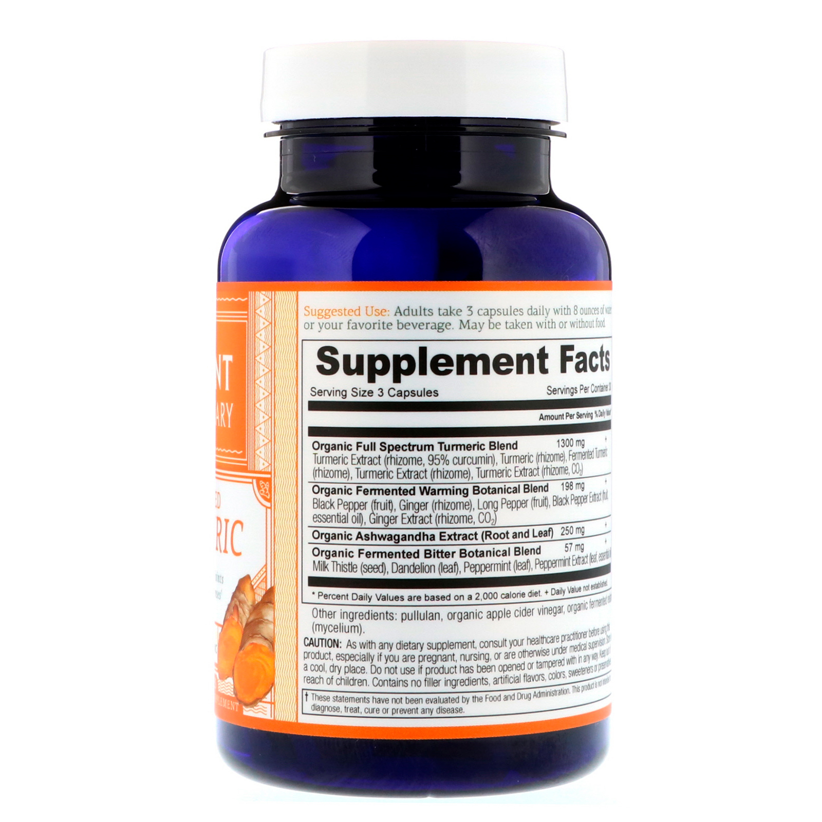 Comprar Ancient Apothecary, Cúrcuma Fermentada, 90 Cápsulas - Imagem 3