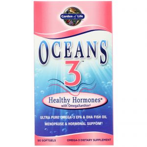 Comprar Garden of Life, Oceans 3, Healthy Hormones com ÔmegaXantina, 90 Cápsulas Softgel