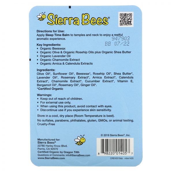 Comprar Sierra Bees, Bálsamo para a Hora de Dormir, Lavanda e Camomila, 17 g (0,6 oz) - Imagem 4