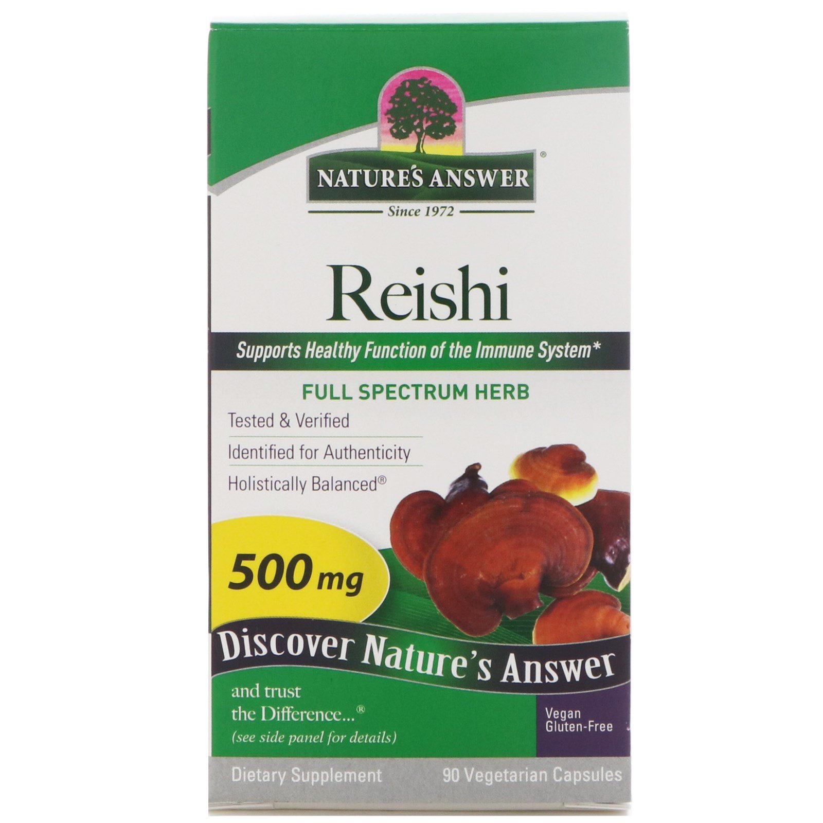 Comprar Nature's Answer, Reishi, 500 mg, 90 Cápsulas Vegetarianas