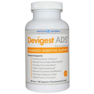 Comprar Arthur Andrew Medical, Devigest ADS, Advanced Digestive Support, 400 mg, 180 Cápsulas