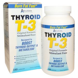 Comprar Absolute Nutrition, Thyroid T-3, Fórmula Original, 180 Cápsulas