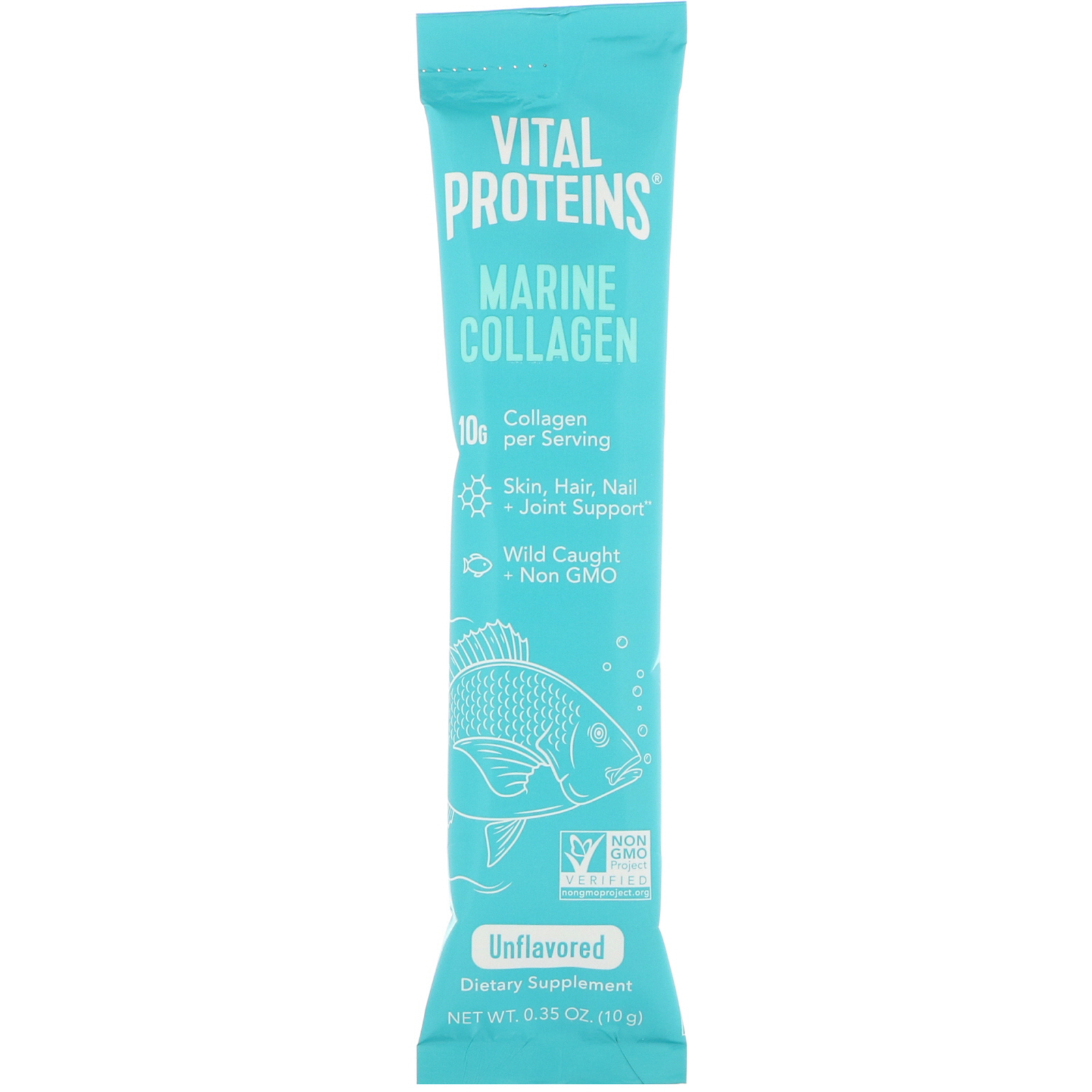 Comprar Vital Proteins, Marine Collagen, Unflavored, 20 Packets, 0.35 oz (10 g) Each - Imagem 3
