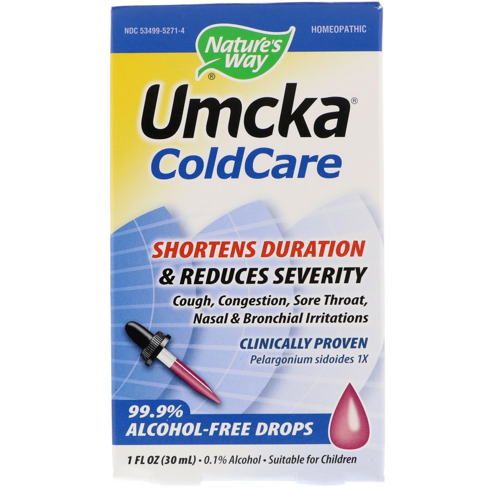 Comprar Nature's Way, Umcka, ColdCare, Gotas, sem álcool, 1 fl oz (30 ml)