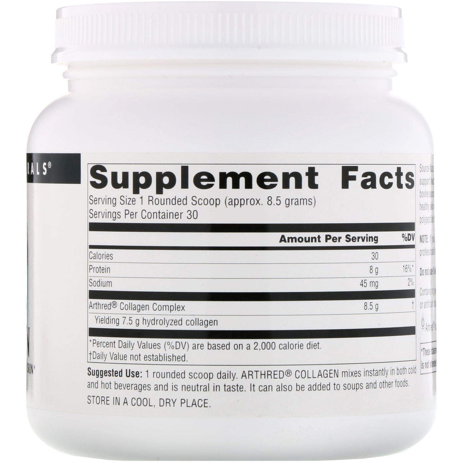 Comprar Source Naturals, Colágeno Arthred, 225,15 g (9 oz) - Imagem 2