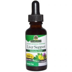 Comprar Nature's Answer, Apoio para o Fígado, Sem álcool, 2000 mg, 1 fl oz (30 ml)