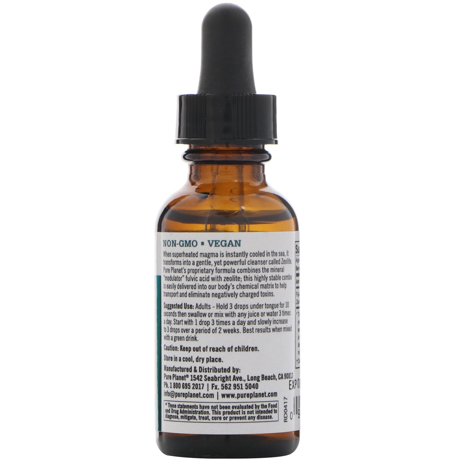 Comprar Pure Planet, Fulvic Zeolite, 30 ml (1 fl oz) - Imagem 2