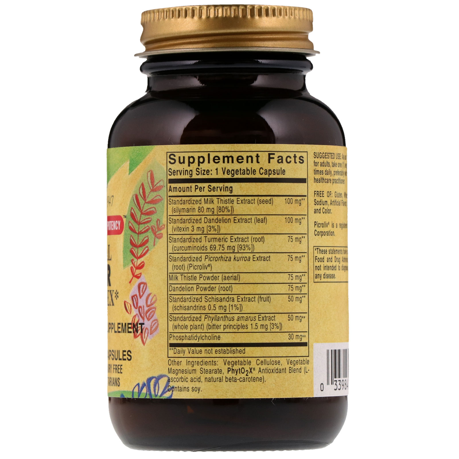 Comprar Solgar, Herbal Liver Complex, 50 Cápsulas Vegetais - Imagem 2