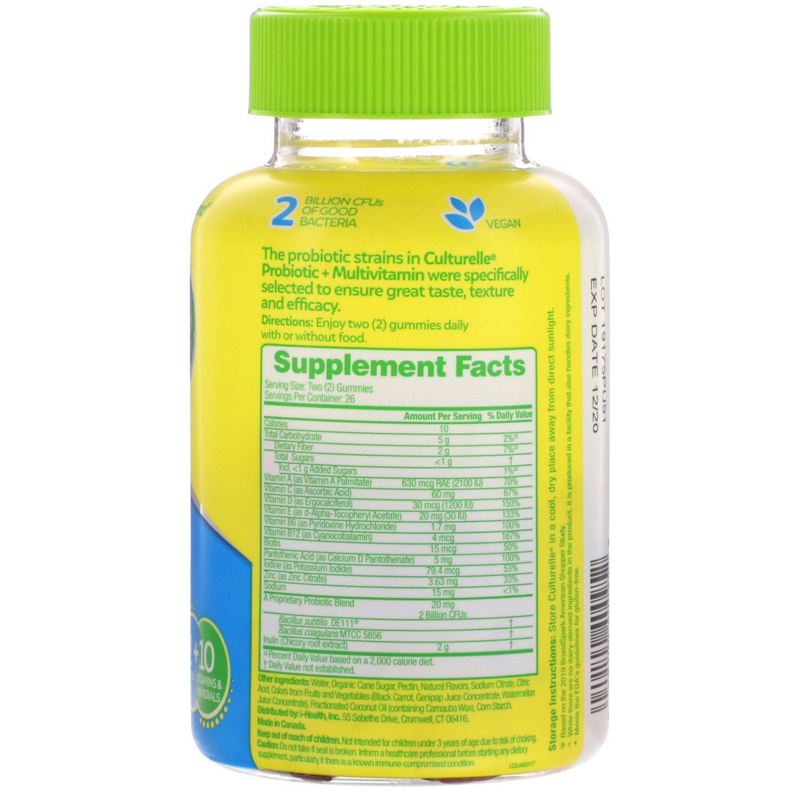 Comprar Culturelle, Probiotic + Multivitamin Gummies, Mixed Berry, 2 Billion CFUs, 52 Gummies - Imagem 2