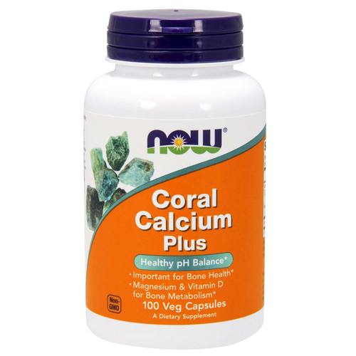 Comprar Now Foods, Cálcio Coral mais Magnésio & Vitamina D - 100 Cápsulas Vegetarianas