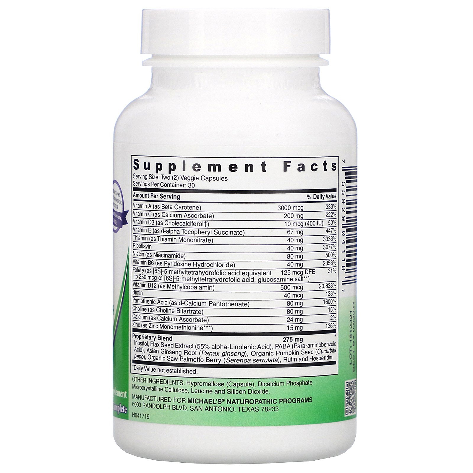 Comprar Michael's Naturopathic, Cápsulas para Meninos Adolescentes, Multivitamínico Diário, 60 Cápsulas Vegetarianas e Kosher - Imagem 2