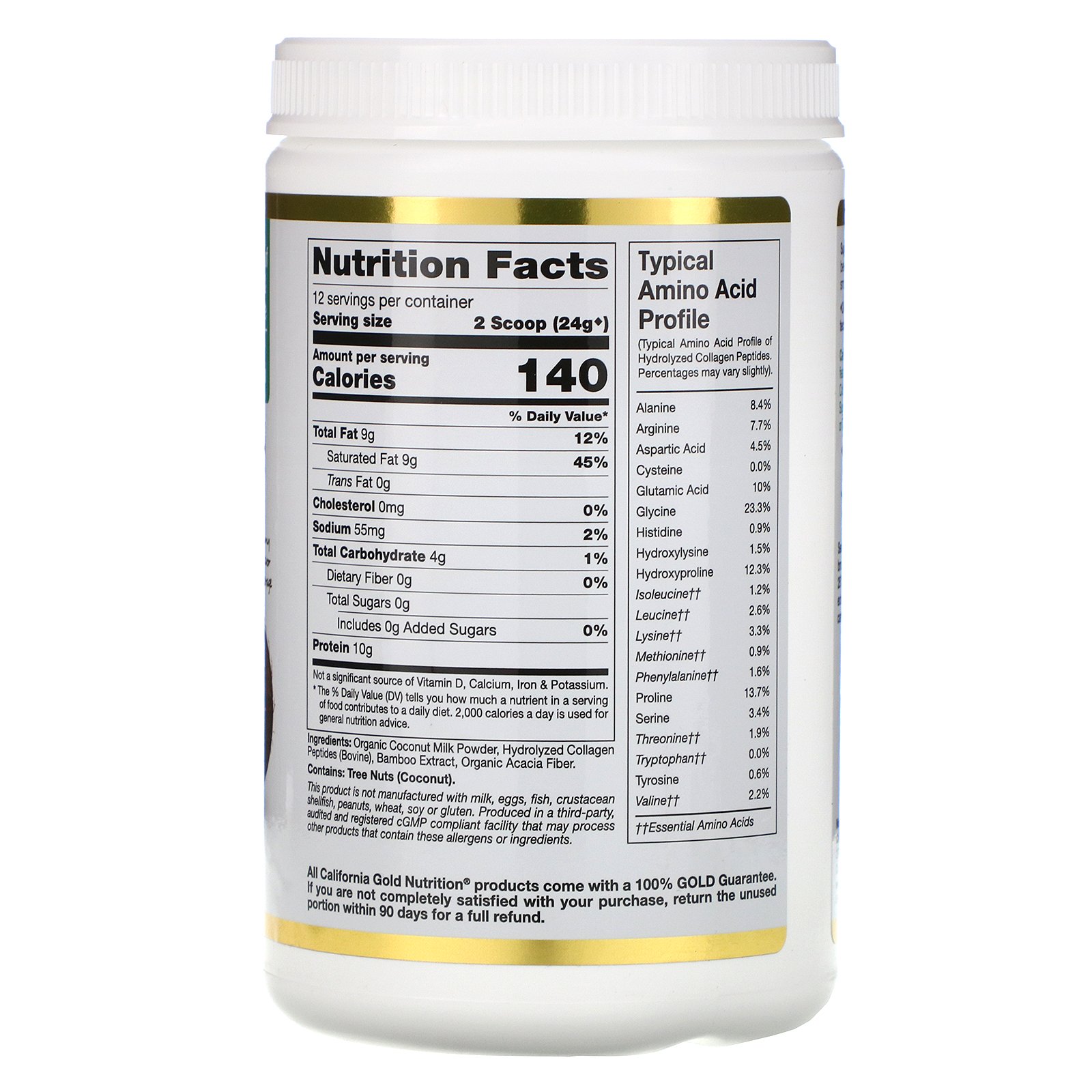 Comprar California Gold Nutrition, Superalimentos, Pó para Creme de Coco com Colágeno, Sem Açúcar, 288 g (10,2 oz) - Imagem 2