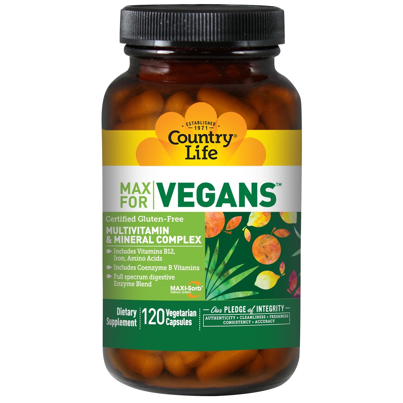 Comprar Country Life, Suporte Vegetariano - 120 Cápsulas Vegetarianas