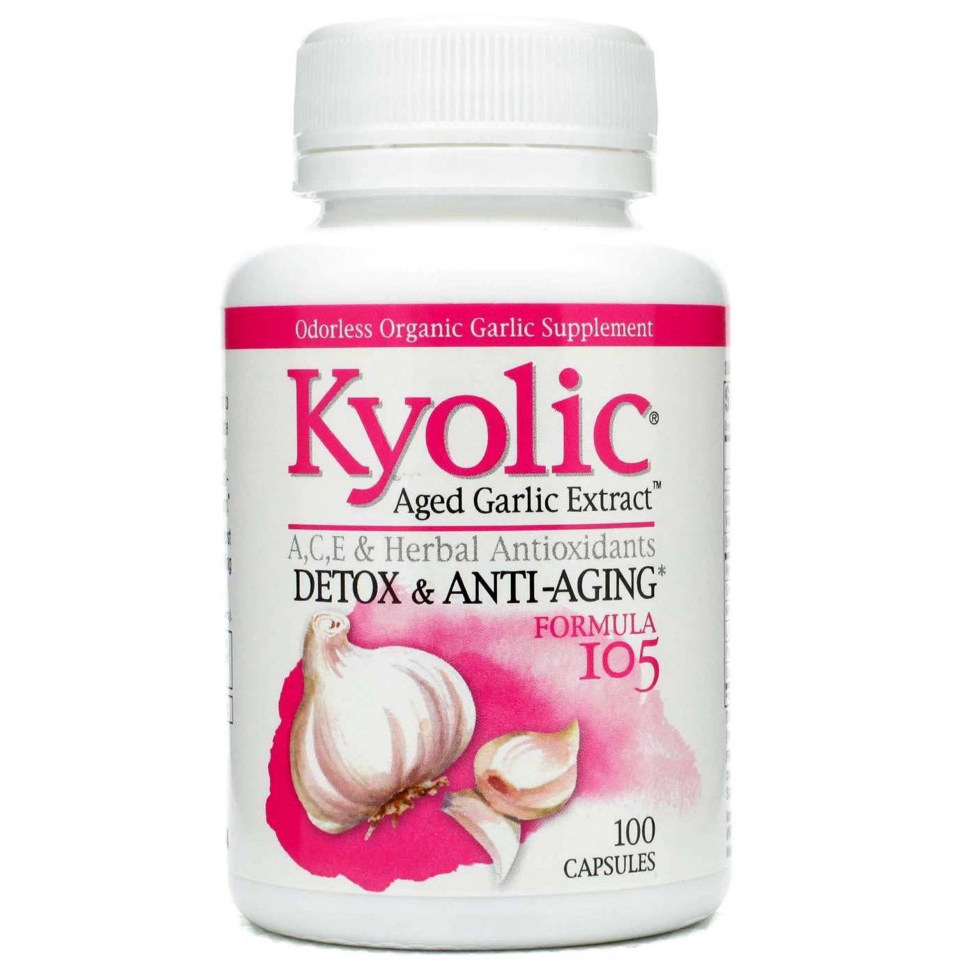 Comprar Kyolic, Fórmula Kyolic 105 Desintoxicação e Anti-Envelhecimento com Vitamina A & E e Selênio - 100 Cápsulas