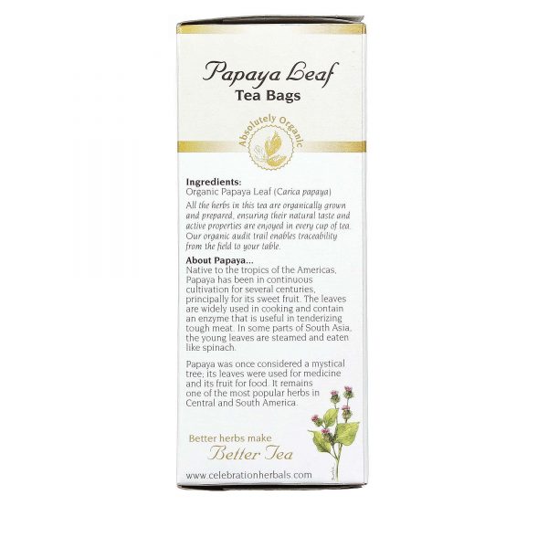 Comprar Celebration Herbals Herbal Tea, Chá de Folha de Mamão - 24 Saquinhos de Chá - Imagem 4