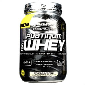 Comprar MuscleTech, Platinum 100% Whey - Sabor Bolo de Baunilha - 2 lbs