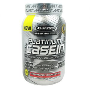 Comprar MuscleTech Platinum 100% Casein, biscoito de morango - 1.83 lbs