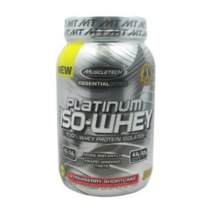 Comprar MuscleTech Platinum 100% Iso-Whey, biscoito de morango - 26 servings