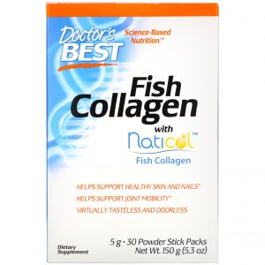 Comprar Doctor's Best, Colágeno de Peixe com Colágeno TruMarine, 30 Pacotes Pó