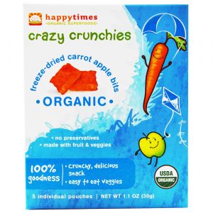 Comprar Happy Bebê Happy Times liofilizado cenoura e Apple Bits (6 Pack) 6-5 Caixas Bolsa