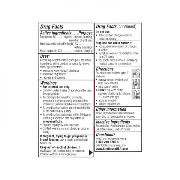 Comprar Similasan Irritado Eye Relief 10 ml - Imagem 4