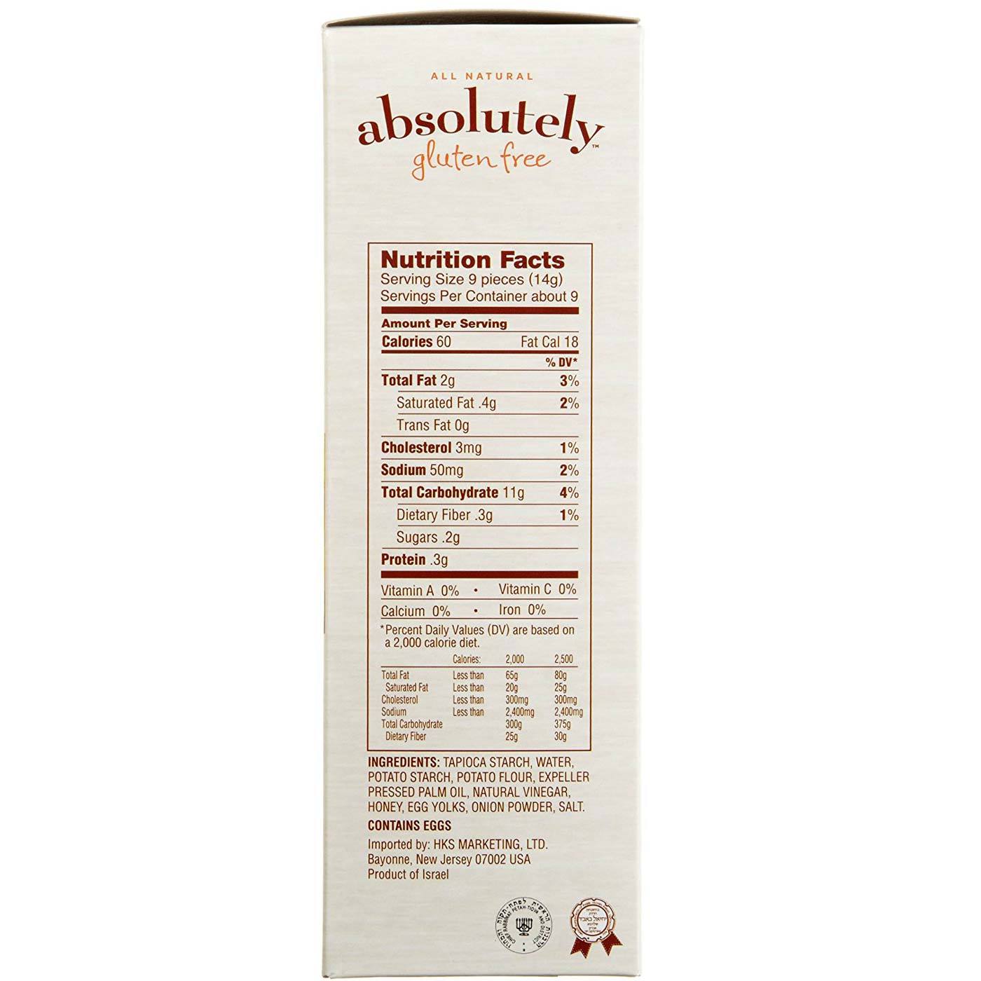 Comprar Biscoito Absolutamente sem glúten (6 pacotes) Cebola torrada 125g - Imagem 2