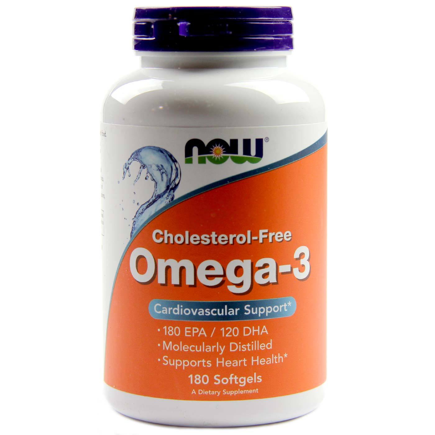 Comprar Omega 3 180 EPA/ 120 DHA Sem Colesterol Now Foods 180 Cápsulas em Gel