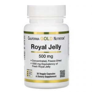 Comprar California Gold Nutrition, Geleia Real, 500 mg, 30 Cápsulas Vegetais