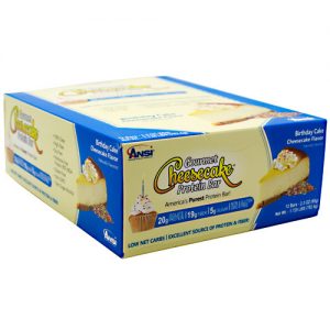 Comprar ANSI Gourmet Cheesecake Barra de Proteína, Bolo de aniversário - 12 Barras