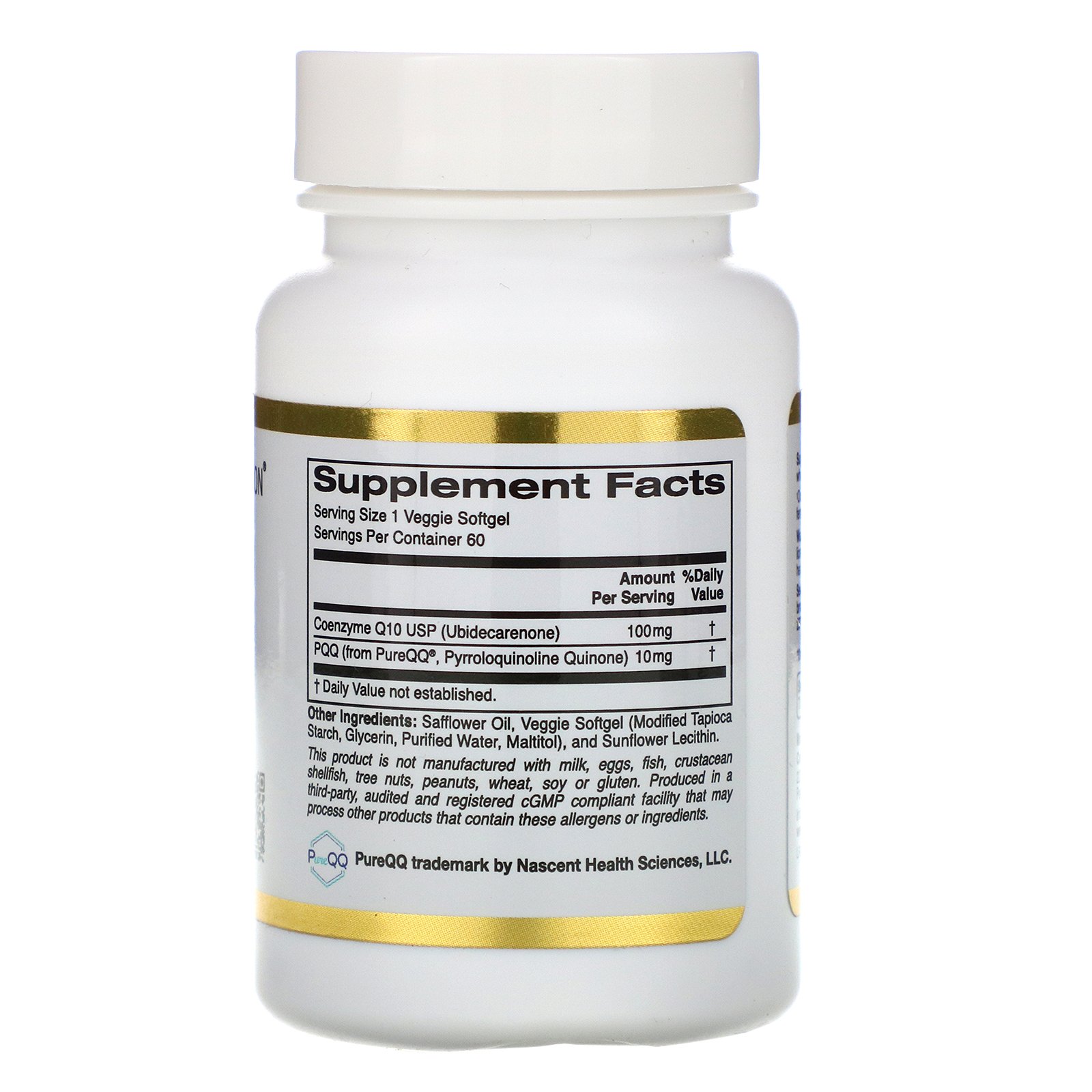 Comprar California Gold Nutrition, CoQ10 100 mg com PQQ 10 mg, 60 Softgels Vegetais - Imagem 2