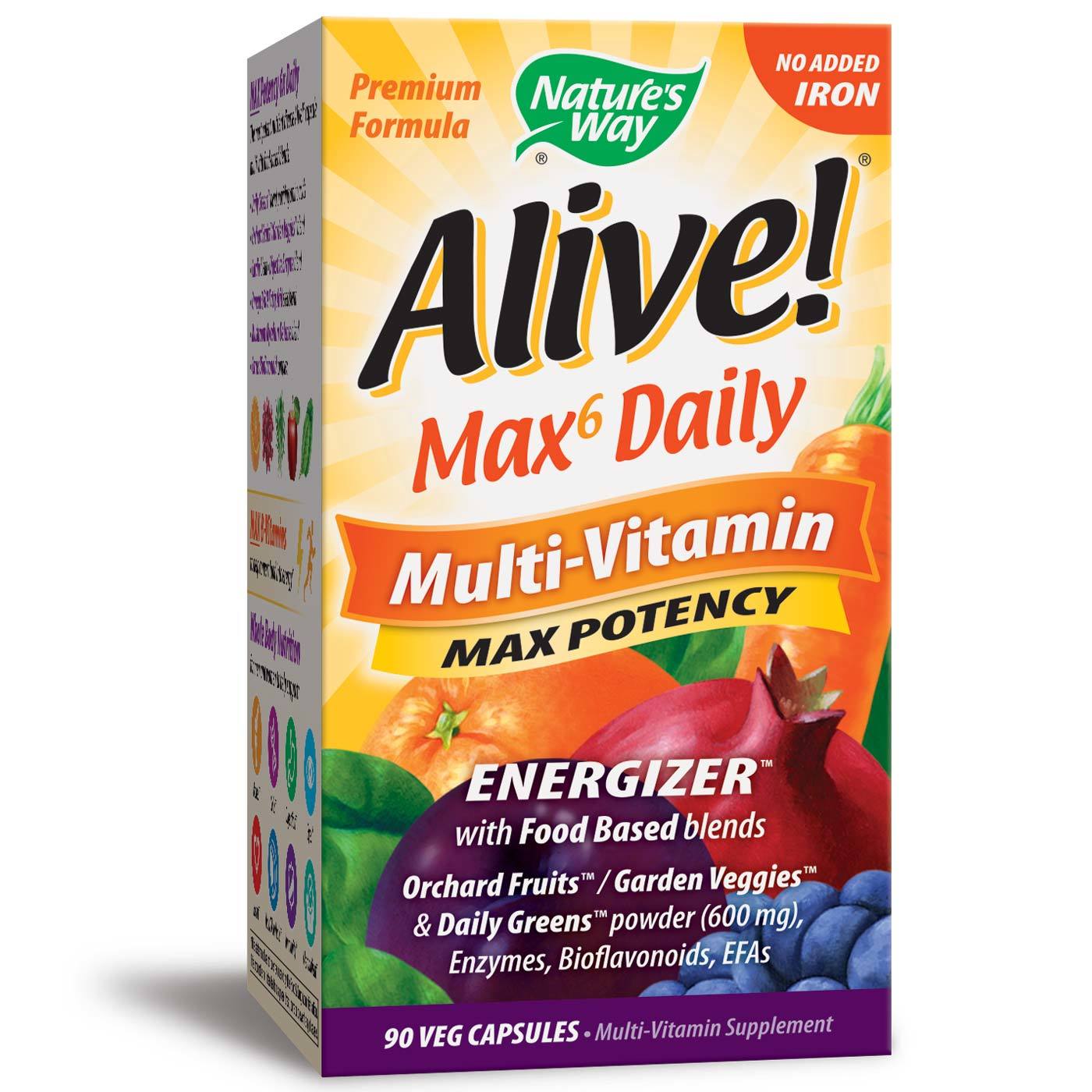 Comprar Nature's Way Alive! Multivitamínico Max Potency - 90 Cápsulas Vegetarianas